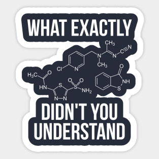 Chemistry T-Shirt Funny Science Student Chemist Humor Sticker